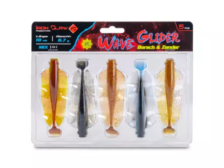 Iron Claw nástraha Wave Glider Mix Kit 2 Barsch & Zander 10cm 8,7g 5ks
