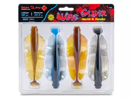 Iron Claw nástraha Wave Glider Mix Kit 2 Hecht & Zander 13cm 17,7g 4ks