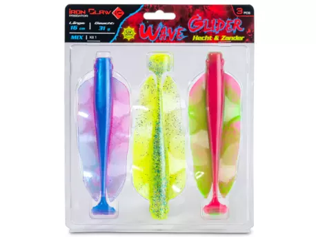 Iron Claw nástraha Wave Glider Mix Kit 1 Hecht & Zander 16cm 31g 3ks