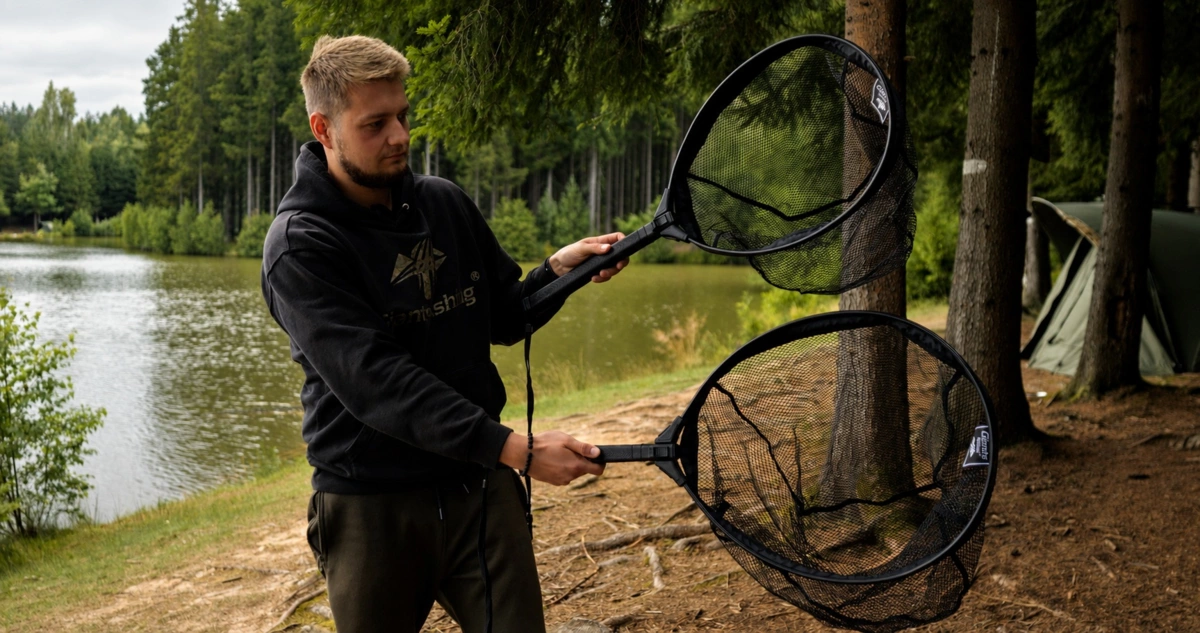 Giants fishing Plovoucí podběrák s pogumovanou síťkou Deluxe Rubber Float M 45x35cm