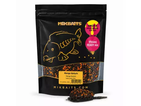 MIKBAITS SMOKE READY vlhčené pelety 300g - Mango Butyric 2-3mm