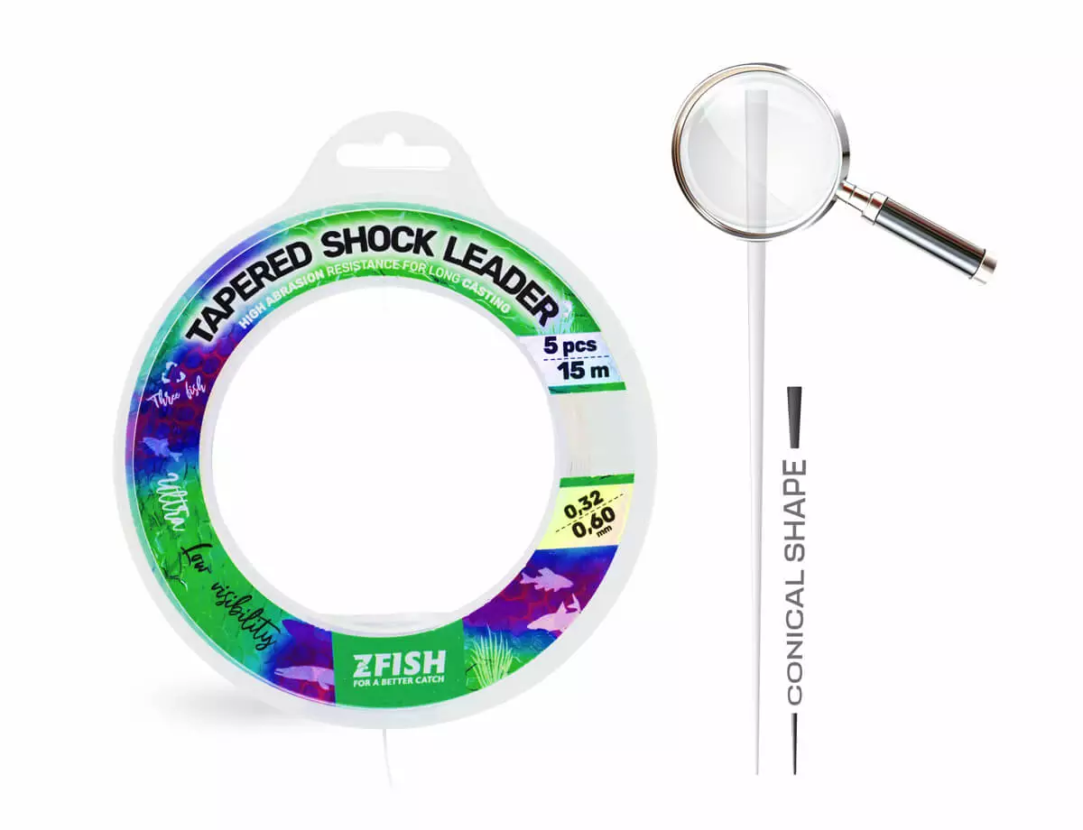ZFISH Ujímaný šokový vlasec 5x15m