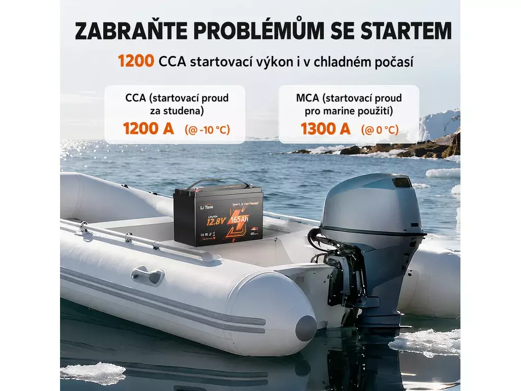 LiTime LiFePO4 12V 165Ah SMART Startovací baterie BLUETOOTH
