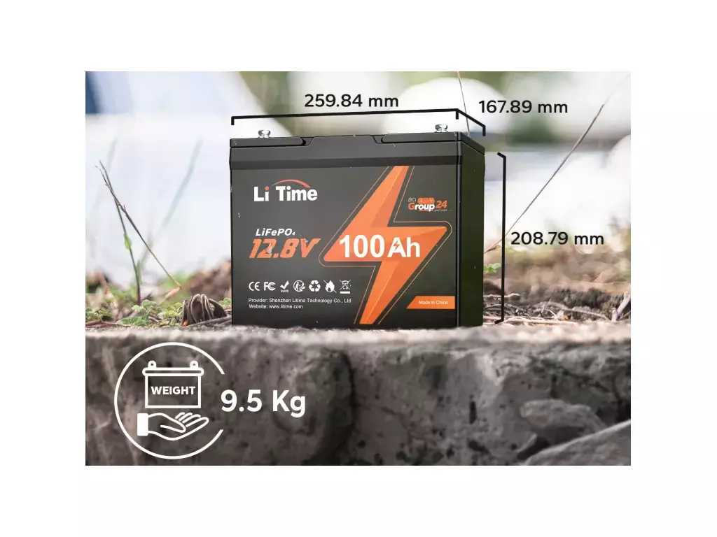 LiTime LiFePO4 baterie 12v 100Ah Group24