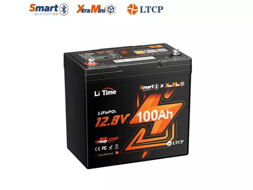 LiTime LiFePO4 baterie 12v 100Ah Xtra Mini BLUETOOTH