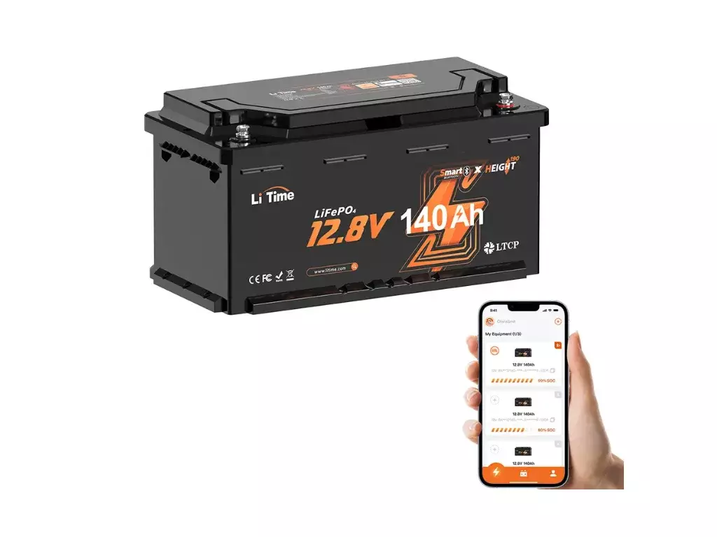 LiTime LiFePO4 baterie 12v 140Ah H190 BLUETOOTH