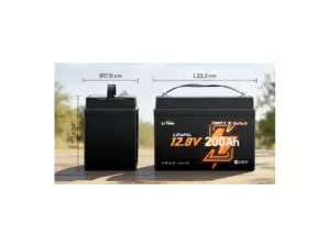 LiTime LiFePO4 baterie 12v 200Ah XtraMini Bluetooth