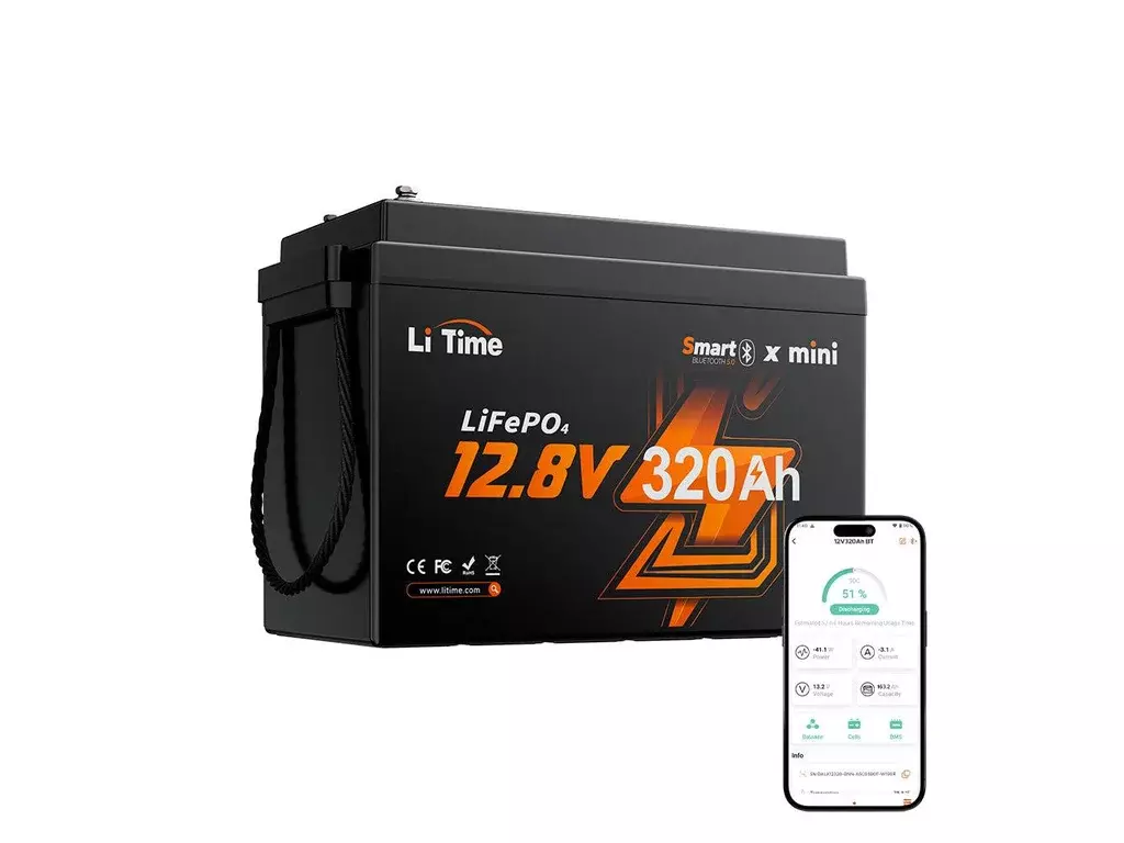 LiTime LiFePO4 baterie 12V 320Ah W190 BLUETOOTH