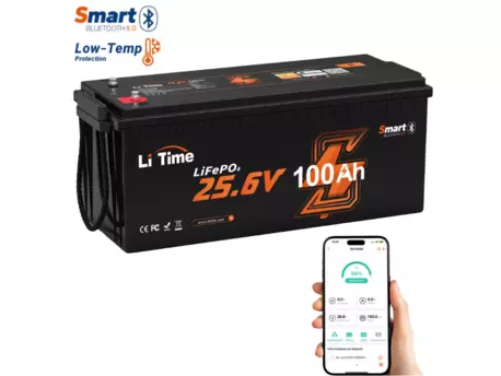 LiTime LiFePO4 baterie 24V 100Ah BLUETOOTH