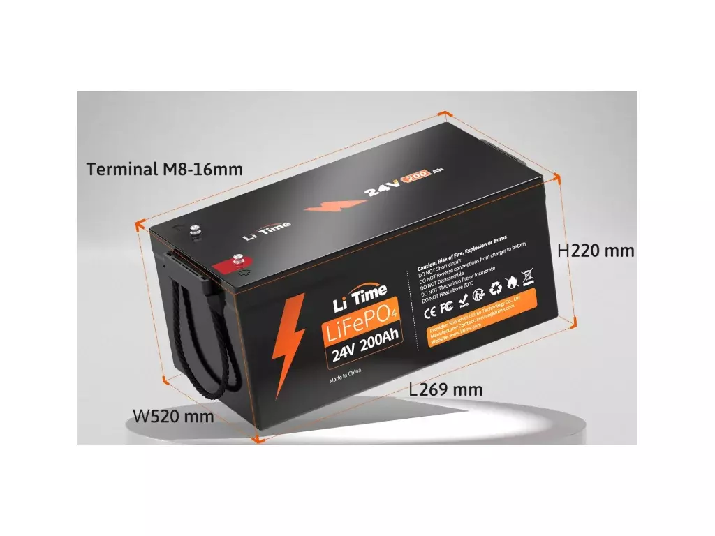LiTime LiFePO4 baterie 24V 200Ah