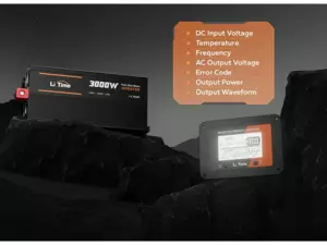 LiTime Měnič napětí 3000W 12VDC na 230VAC