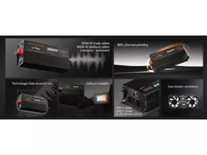 LiTime Měnič napětí 3000W 12VDC na 230VAC