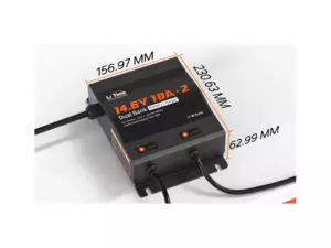 LiTime 14,6V 10A LiFePO4 nabíječka 2 baterií VODOTĚSNÁ