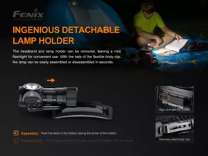 FENIX Nabíjecí čelovka HM51R Ruby V3.0 celočerná