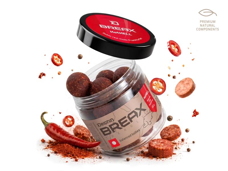 Vyvážené boilies Delphin BreaX/HotHELL