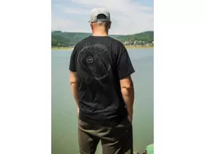 Giants fishing Tričko pánské černé Kapři v kruhu
