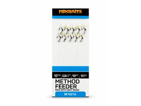 Mikbaits s.r.o. Method Feeder návazce - Návazce č.10 s elastickým kroužkem 10ks