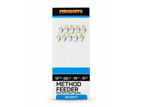 Mikbaits s.r.o. Method Feeder návazce - Návazce č.12 s elastickým kroužkem 10ks