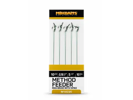 Mikbaits s.r.o. Method Feeder návazce - Návazce č.10 z pletené šňůrky s hrotem 5ks