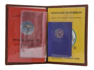 Rybářská dokladovka MERCUCIO světlehnědá embos kapr vektor