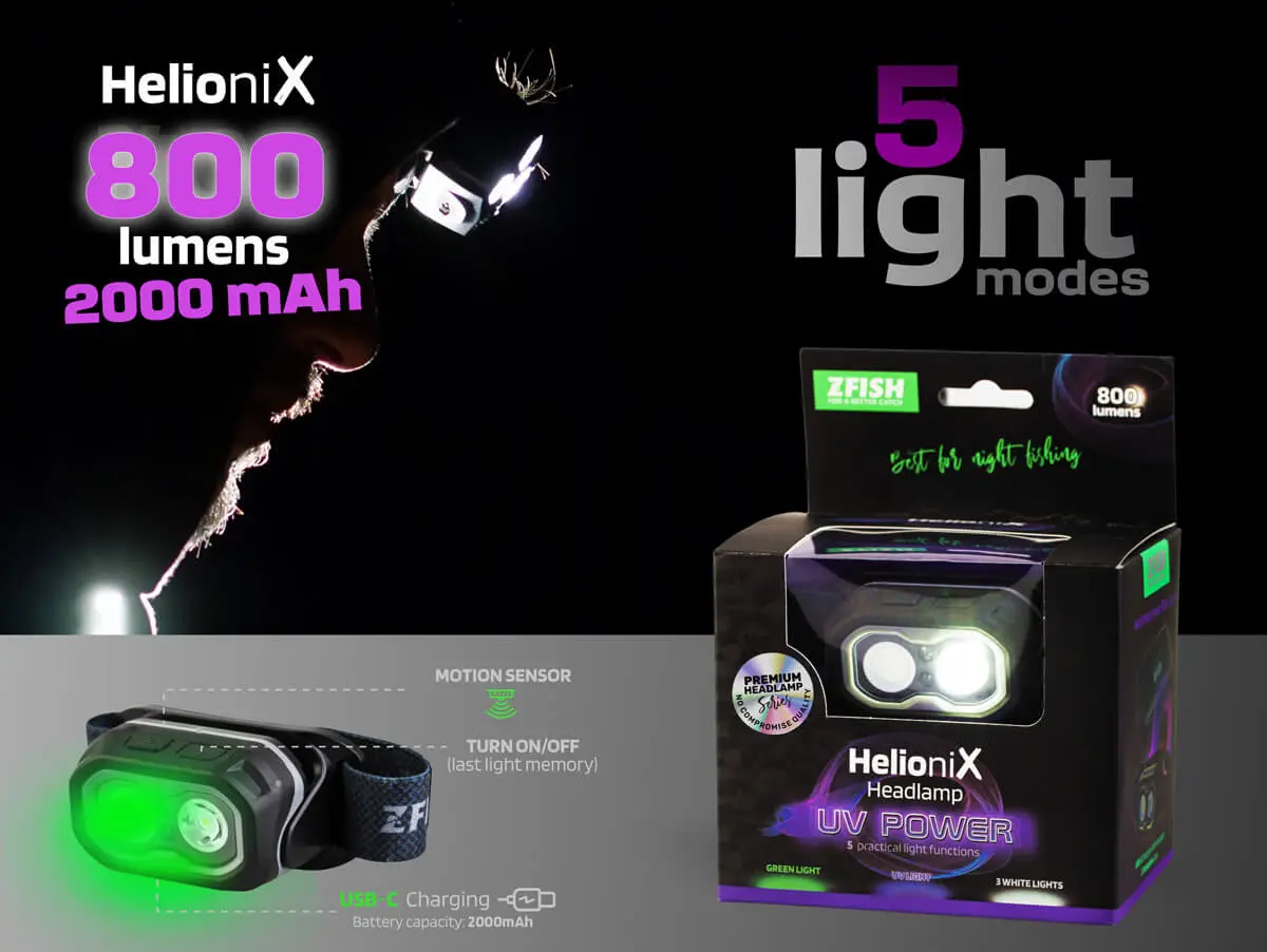 ZFISH Čelovka Helionix UV