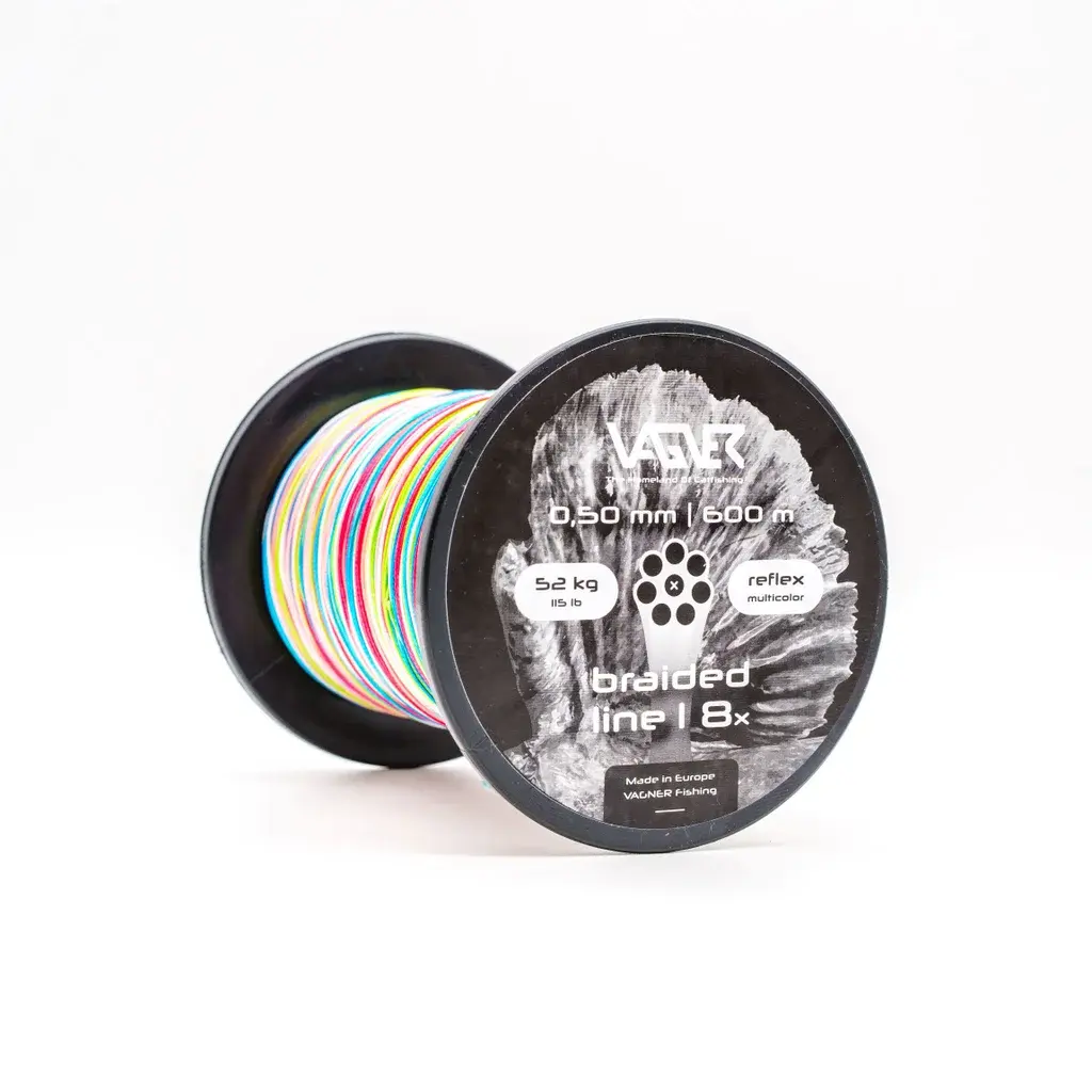 VAGNER Braided Line Multicolor (600m) 0,50mm Reflexní barevná