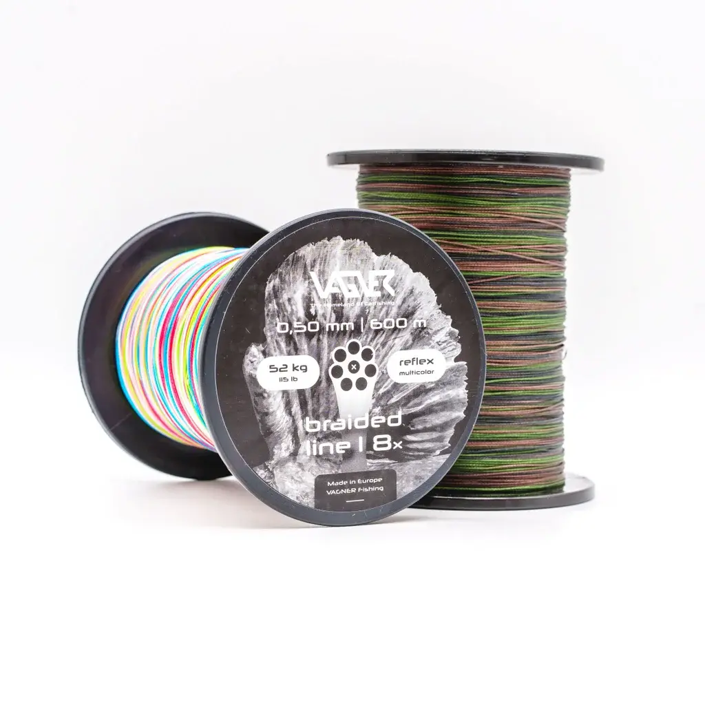 VAGNER Braided Line Multicolor (600m) 0,50mm Reflexní barevná