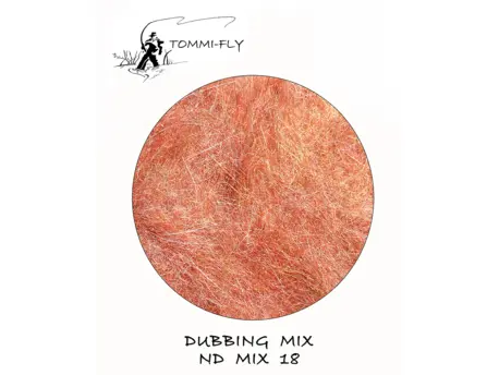 TOMMI FLY NATURAL DUBBING MIX - červený