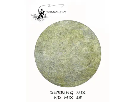 TOMMI FLY NATURAL DUBBING MIX - hnědoolivový