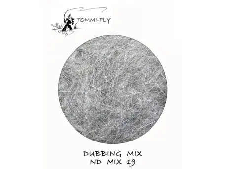 TOMMI FLY NATURAL DUBBING MIX - šedý