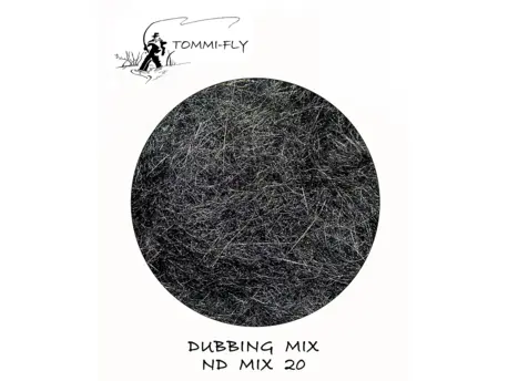 TOMMI FLY NATURAL DUBBING MIX - černý