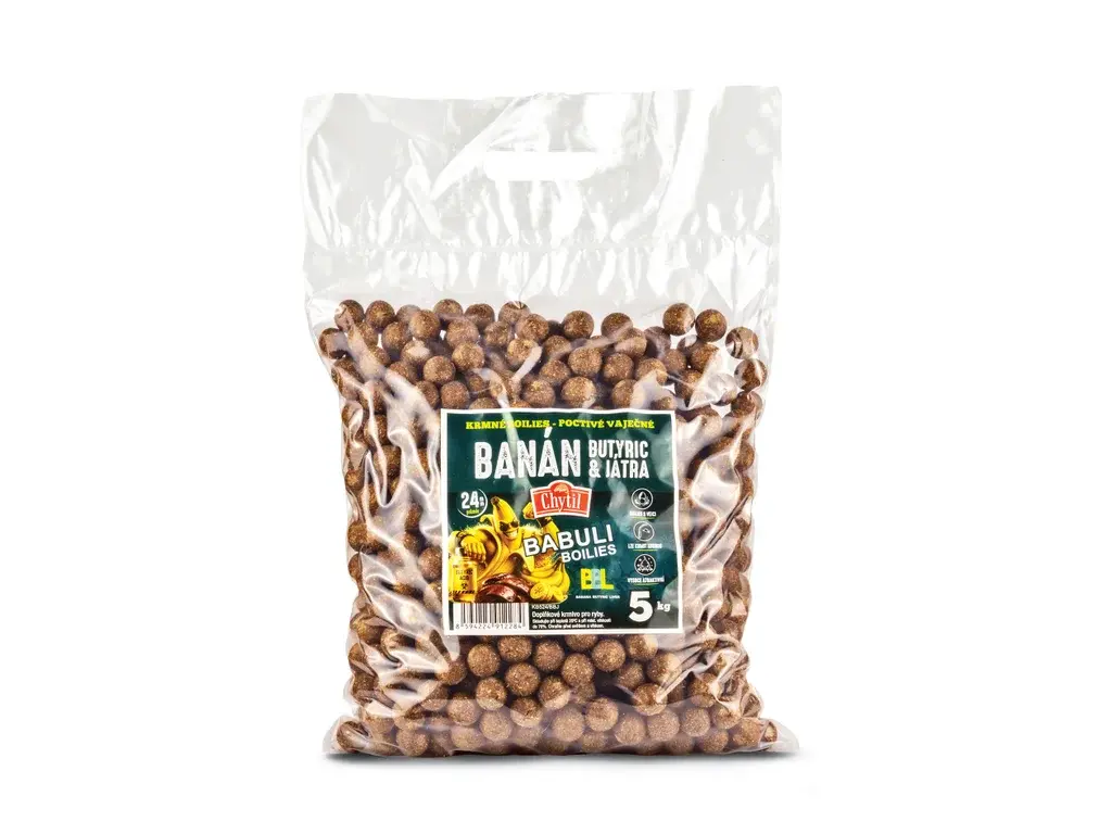 Chytil Krmné boilies - BANÁN BUTYRIC & JÁTRA 5 kg