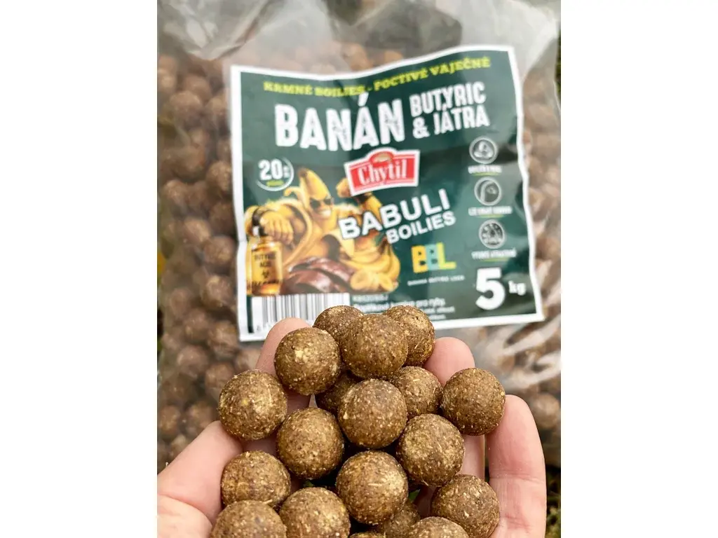 Chytil Krmné boilies - BANÁN BUTYRIC & JÁTRA 5 kg