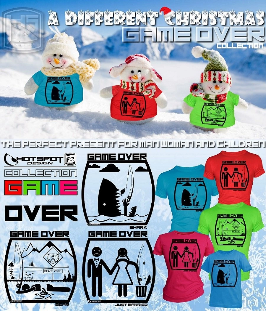 HOTSPOT Design Tričko Game Over Shark Man