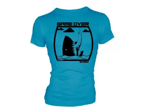 HOTSPOT Design Tričko Game Over Shark Man