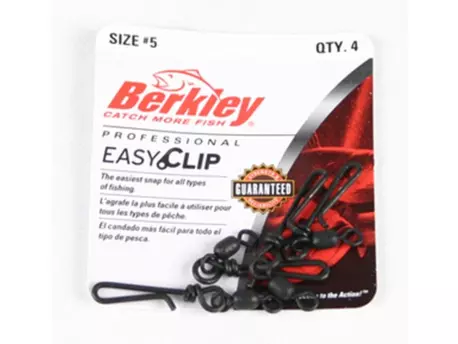 BERKLEY Obratlík s karabinou MC MAHON EASY CLIP SNAP/SWIVELS 7 (27,24kg) 4ks