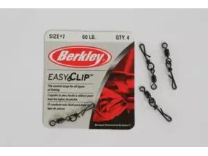 BERKLEY Obratlík s karabinou MC MAHON EASY CLIP SNAP/SWIVELS 7 (27,24kg) 4ks