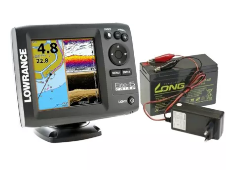 Lowrance ELITE-5 CHIRP + BATERIE A NABÍJEČKA ZDARMA!