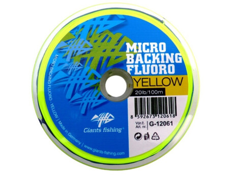 GIANTS FISHING Micro Backing Fluoro-Yellow 20lb/100m
