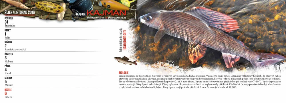 KALENDÁŘ Kajman 2016