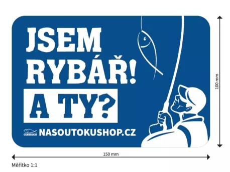 samolepka JSEM RYBÁŘ