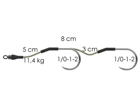 SEMA Dvojnávazec za krmítko 8cm 11,4kg 2/0