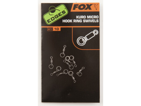 FOX obratlíky s kroužkem Fox Edges Kuro Micro Hook Ring Swivels