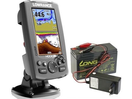 LOWRANCE Hook-4 CHIRP 83/200 455/800 GPS + BATERIE A NABÍJEČKA ZDARMA!