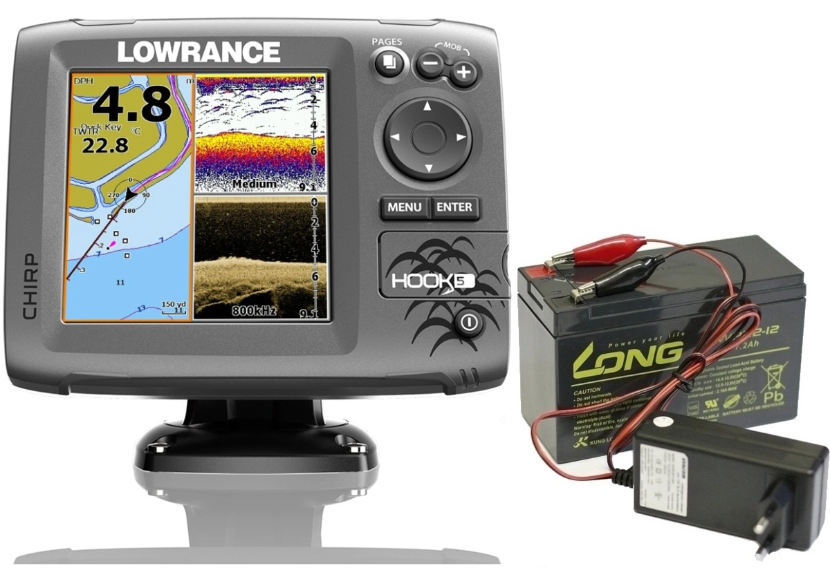 Lowrance Hook-5 CHIRP GPS + BATERIE A NABÍJEČKA ZDARMA!