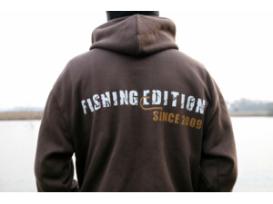 R-SPEKT Rybářská mikina s kapucí Fishing Edition čokoládová VÝPRODEJ