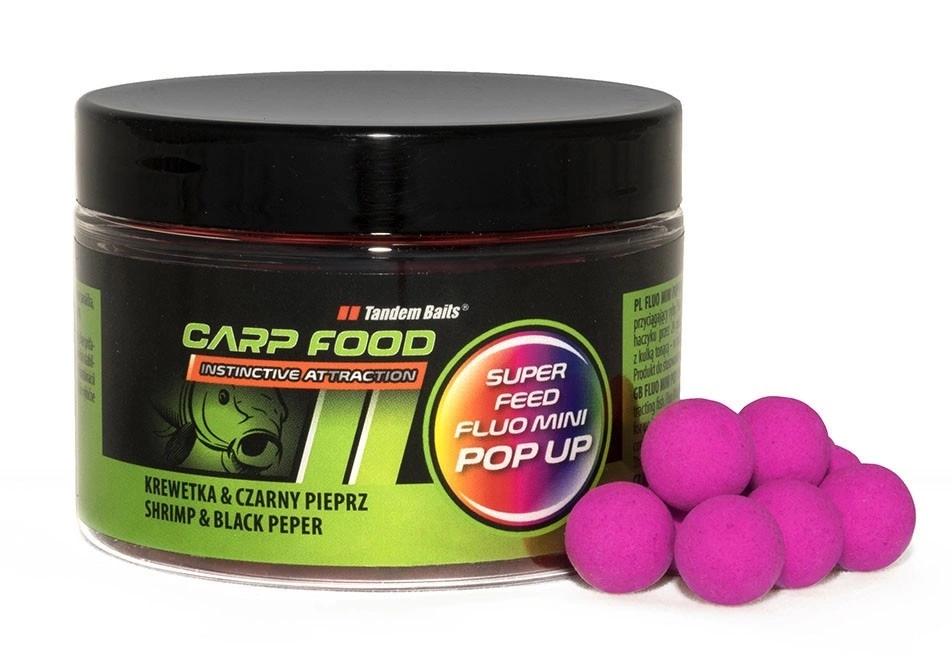 Appâts Flottants Tandem Baits SuperFeed Mini Fluo – Pop-up 12/16 Mm, Diffusion Aromatique 20h, 11 Saveurs – Carpe, Gros Poissons