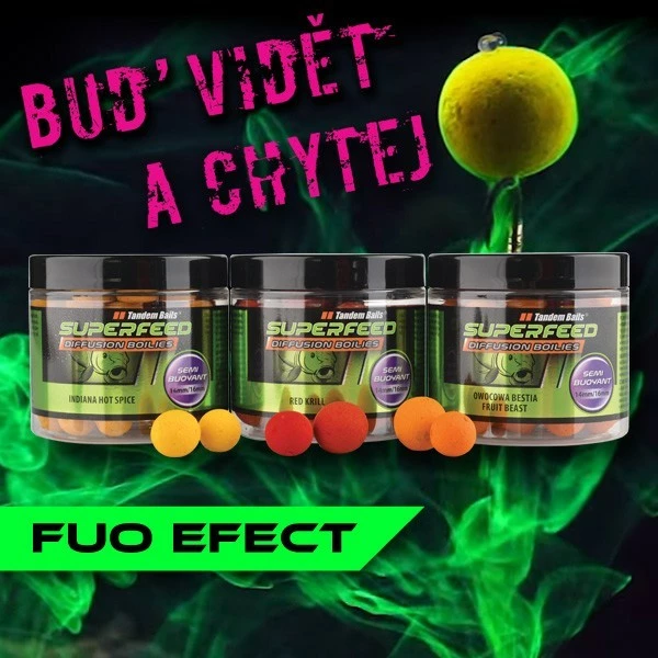 TANDEM BAITS SuperFeed Diffusion fluo Boilies 14-16mm / 90g