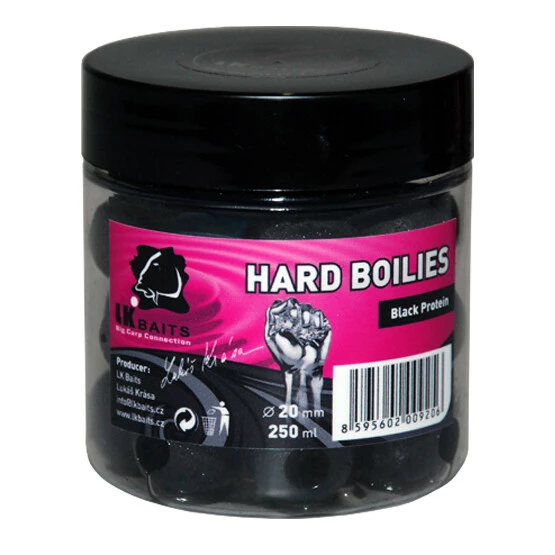 LK BAITS HARD Boilies Black Ptotein 20mm 250ml