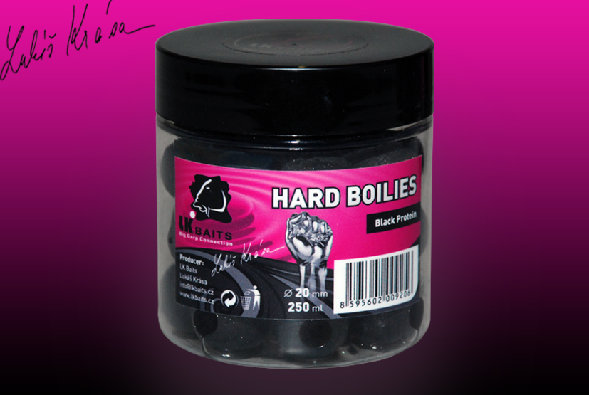 LK BAITS HARD Boilies Black Ptotein 20mm 250ml